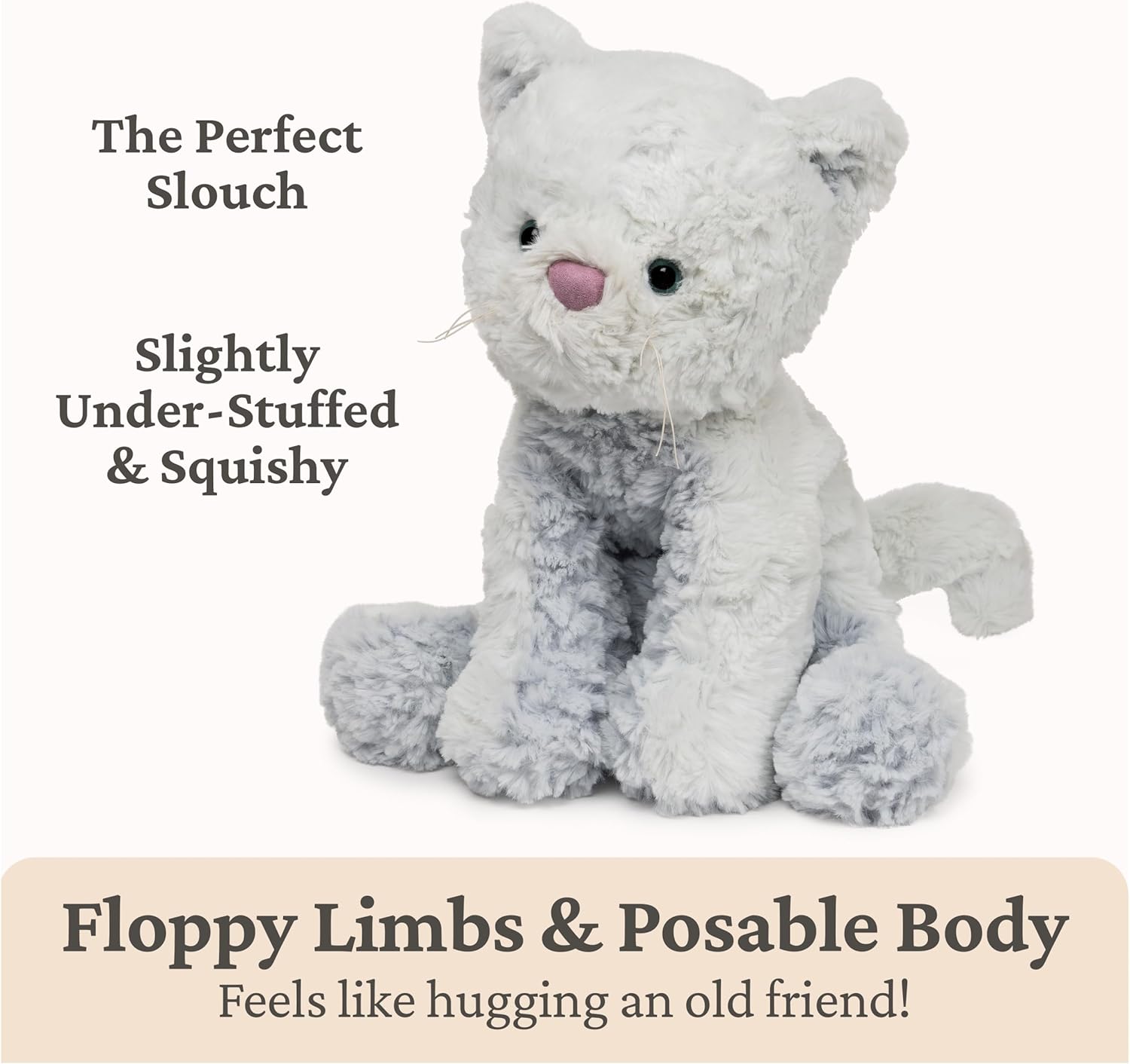 GUND Cozys Collection Kitty Cat Plush Soft Stuffed Animal for Ages 1 and Up, Blue, 10" - Image 3