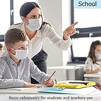 Vista 5 de Calculadora básica, mini calculadoras de escritorio de tamaño de bolsillo para escuela, oficina, hogar (azul claro)