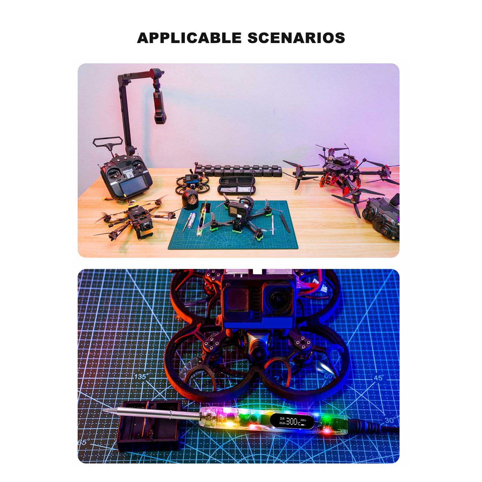 Kit De Soldador Digital De 100 W, Soldador Eléctrico DC12 V‑25 V Soldador De Temperatura Constante Pistola De Soldadura Luz OLED Soldador Eléctrico Portátil Con Cabezal TS B2