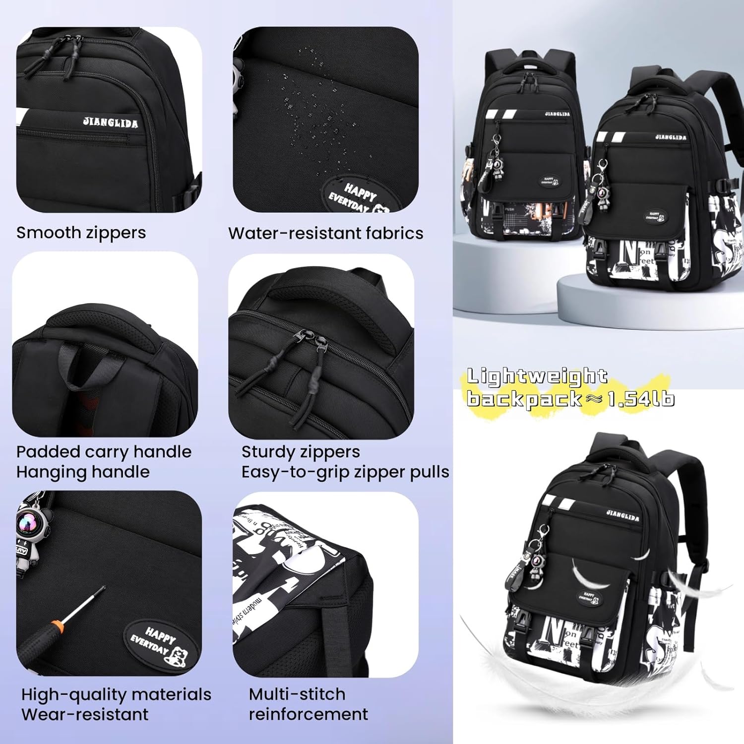 Boys Backpack Kids School Bag Backpack for Boys Teens Bookbag for Middle School Students Travel Back Pack - Image 6