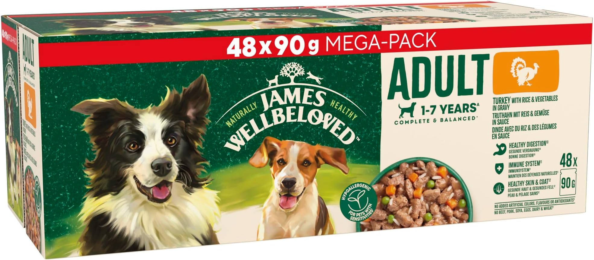 James Wellbeloved Adult Fish & Rice 15 kg Bag, Hypoallergenic Dry Dog