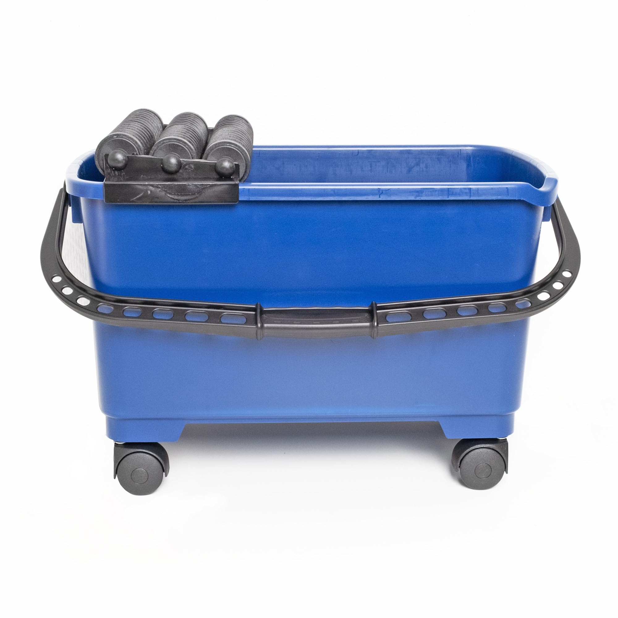 Fliesenwascheimer IDEAL 22 L – Mit 3-fach Rollenaufsatz, Ausdrücksieb & Räder, Made In Germany