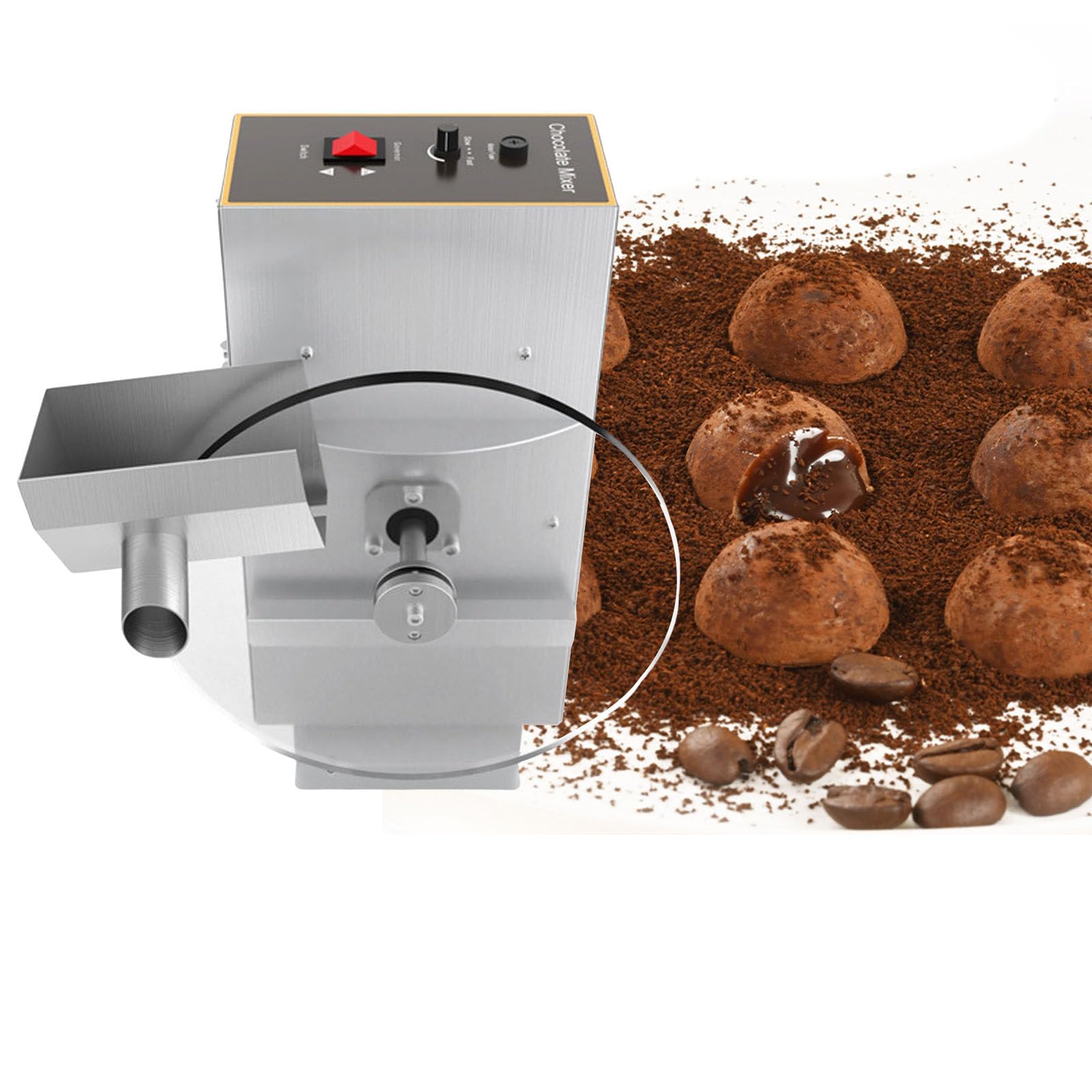 Macchina miscelatrice per Fusione per stampaggio con Rivestimento di Cioccolato, Macchina per Miscelatore a Ruota per Cioccolato, Temperatrice per Cioccolato Commerciale (220V)