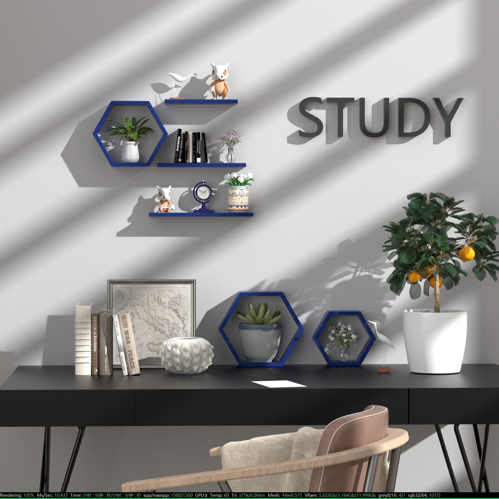 Amazon｜六角形のフローティング幾何学ハニカムシェルフ - 六角形の