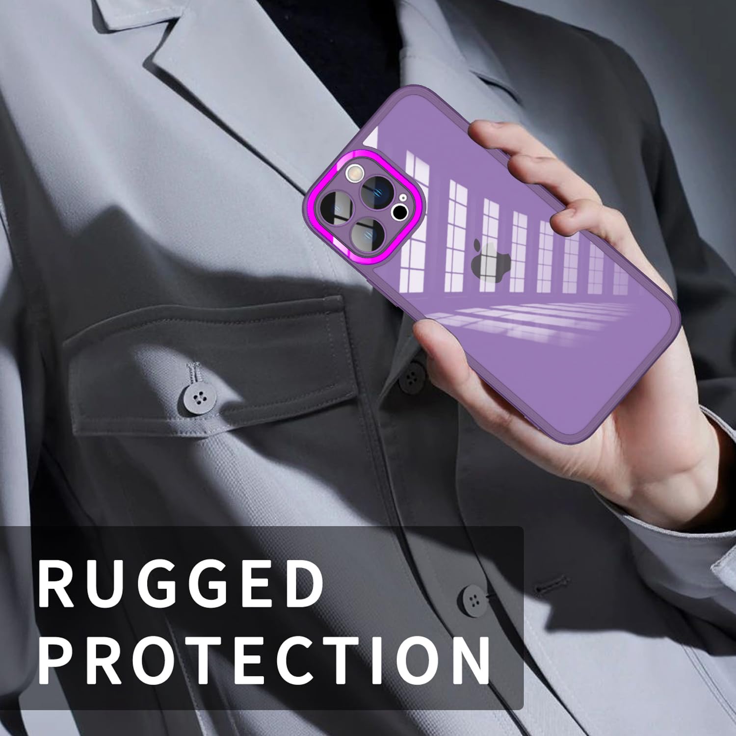 YUXING Cover per Honor X5C Plus Custodia Trasparente con Pellicola Protettiva Lenti Morbida Ultra Sottile Antiurto Bumper Slim Case - Viola