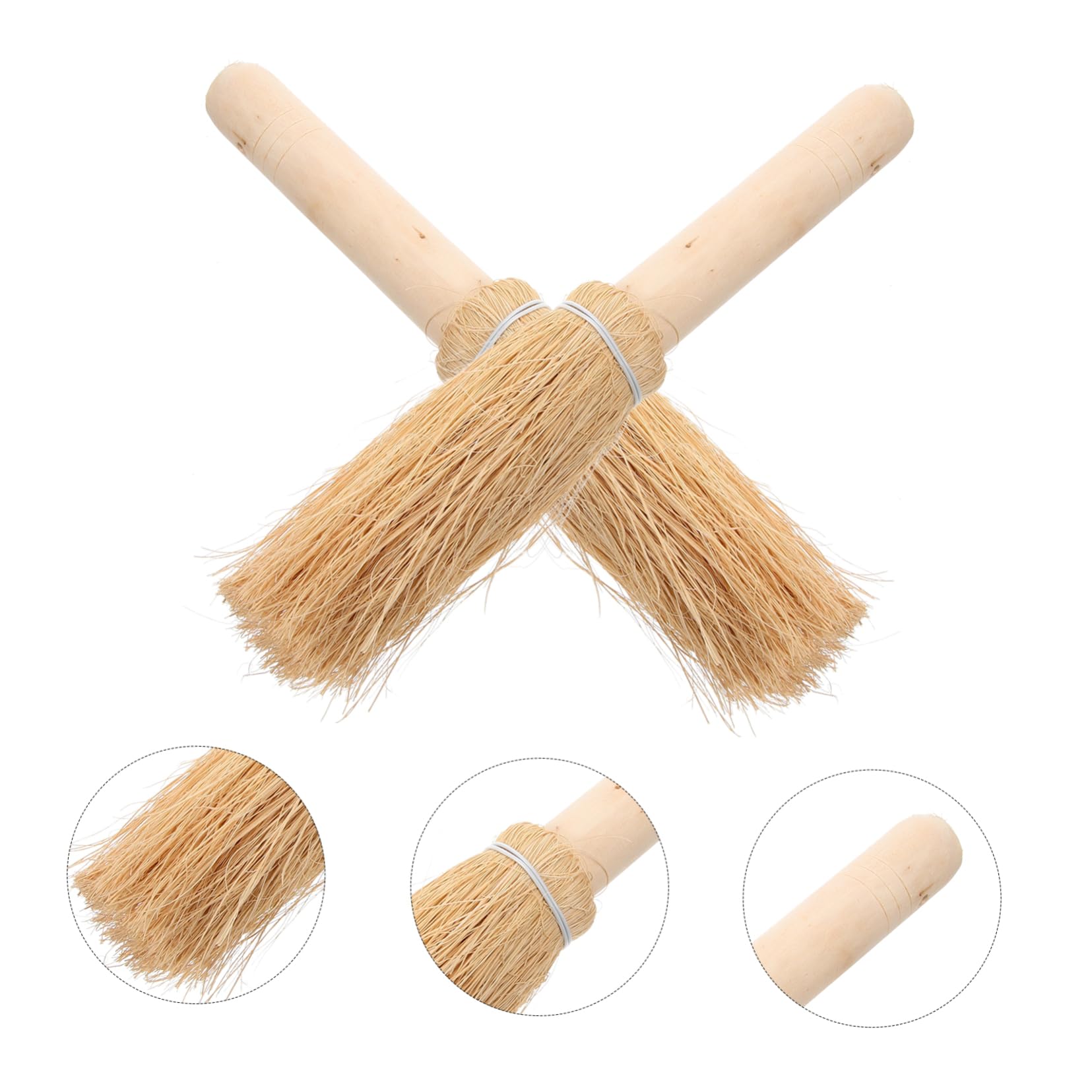 Cepillo para Fregar Platos De Palma De Limpiador De Ollas Y Wok Cepillo Beige De para Fregar Platos De Cerdas De Colores De Fibra De 2 Piezas x 4