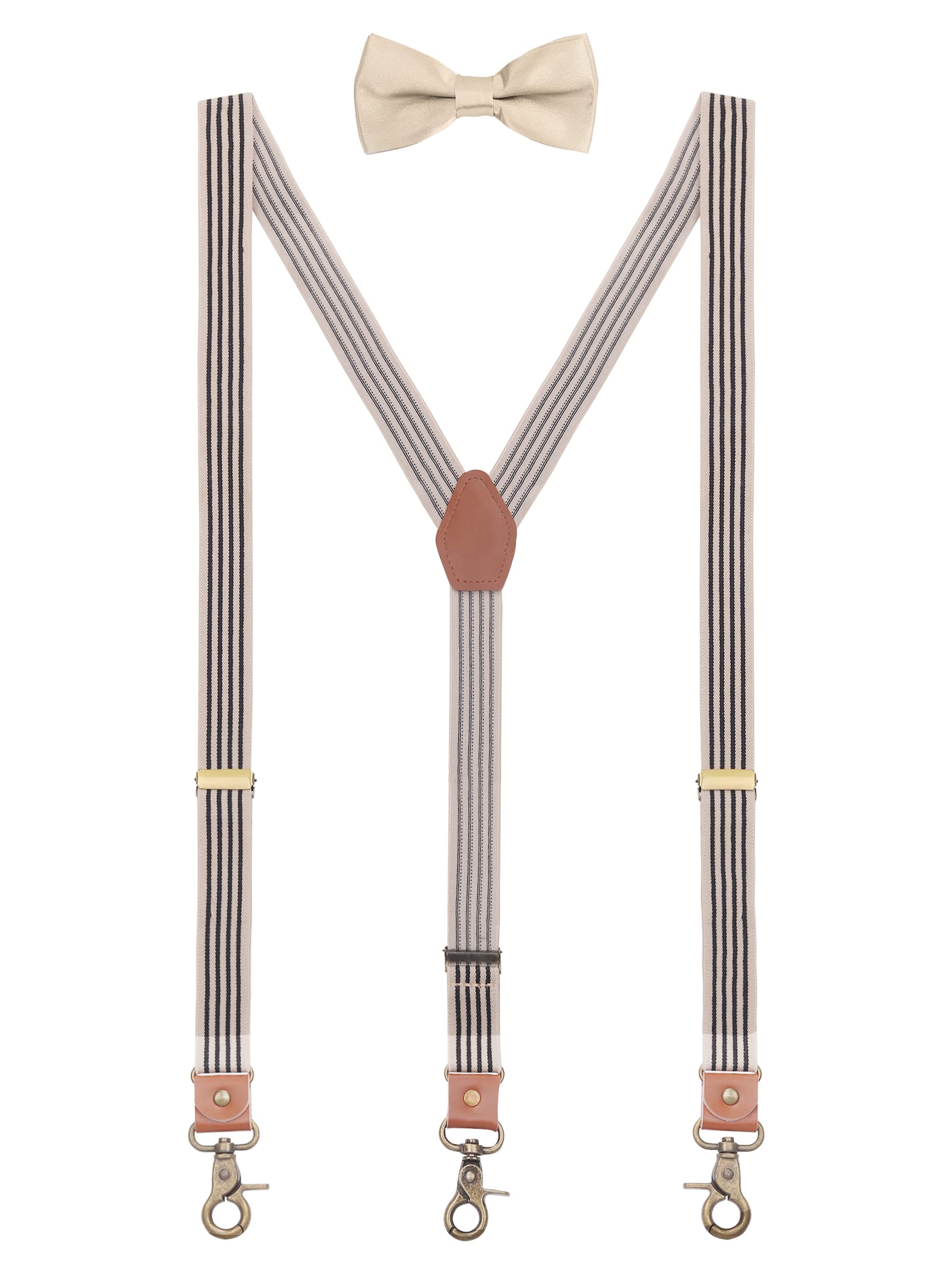 Set Bretelle E Papillon Per Bambini 2-8 Anni - Stile Vintage Retro, Larghezza 2cm