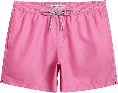 maamgic Mens Swim Trunks 5" Quick Dry Beach Shorts Bathing Suits with Mesh Lining Pockets
