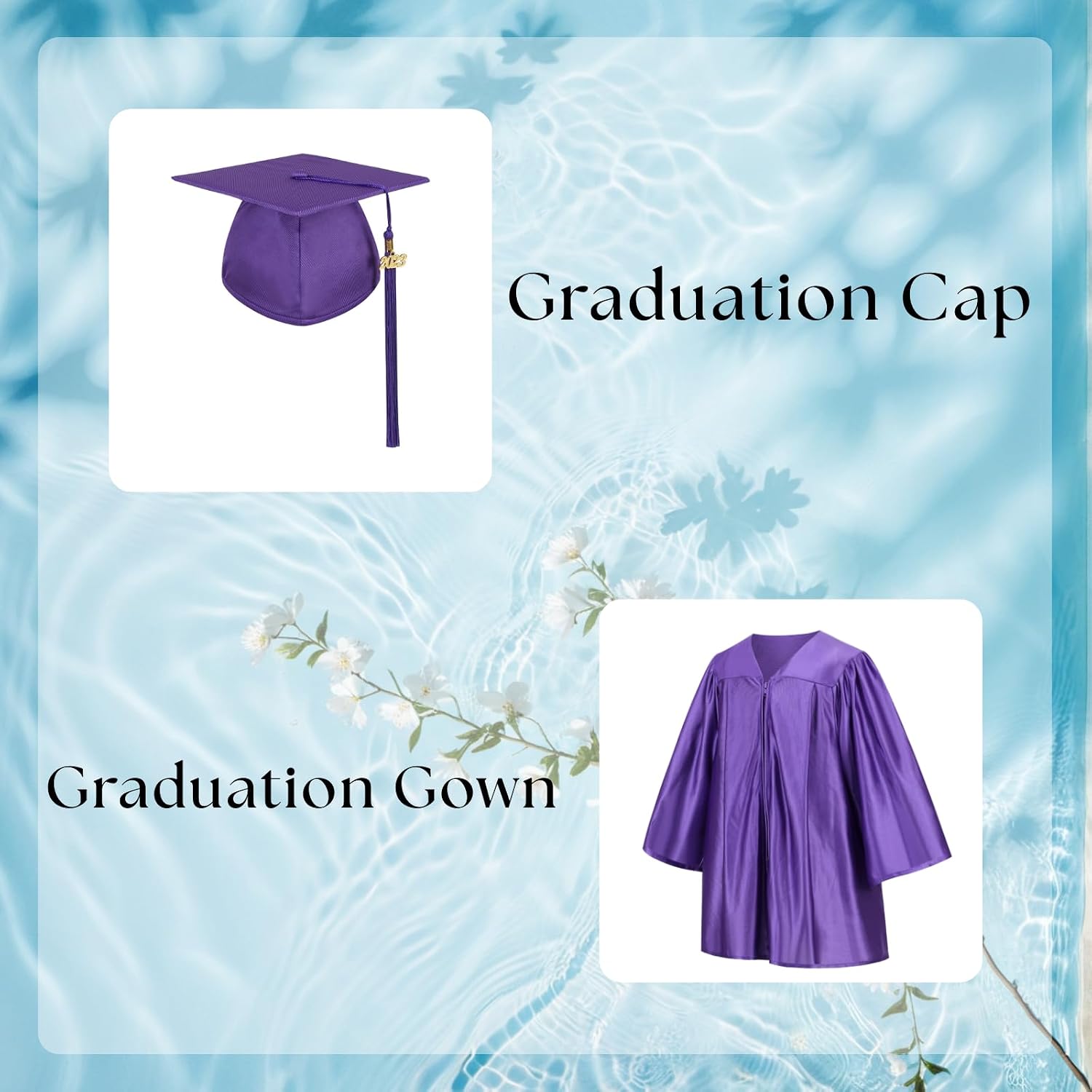 LMYOVE Kindergarten Graduation Cap and Gown Set Preschool Graduation Gown Cap