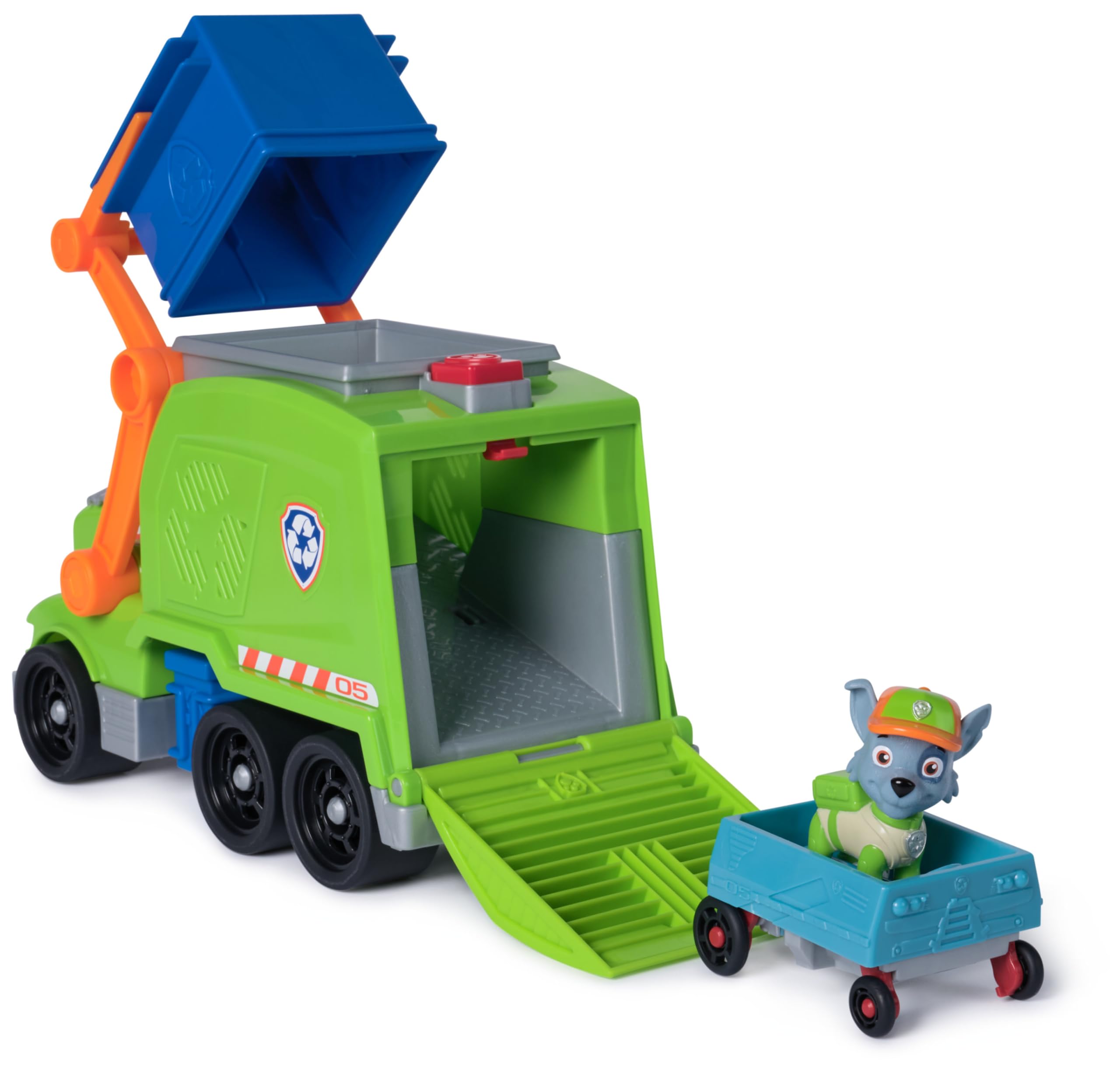 Paw Patrol Patrulla Canina - CAMIÓN DE Reciclaje Y Figura Rocky + Accesorios - Patrulla Canina Juguetes - Regalo Niño 3 años + - 6071248 - Juguetes Niños 3 años +