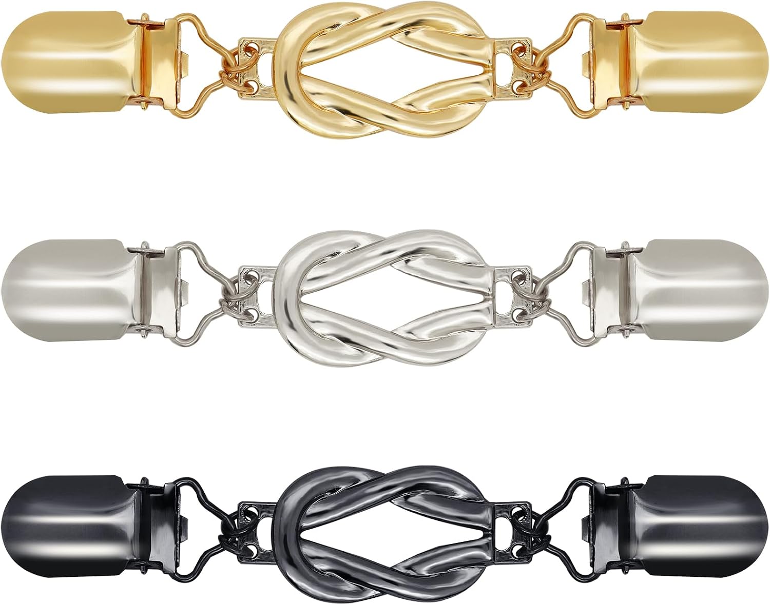 ROPAKED 3 Pcs Waist Cincher Clip Dress Cinch Knot Sweater Clip for Cardigan