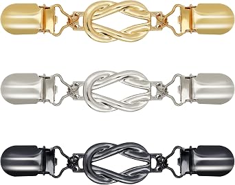 ROPAKED 3Pcs Waist Cincher Clip Dress Back Cinchers Sweater Clips to Hold Sweater Together Shawl & Cardigan Collar Clips for Women ClothingKnot