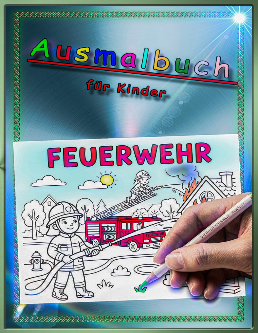 Ausmalbuch für Kinder: Feuerwehr