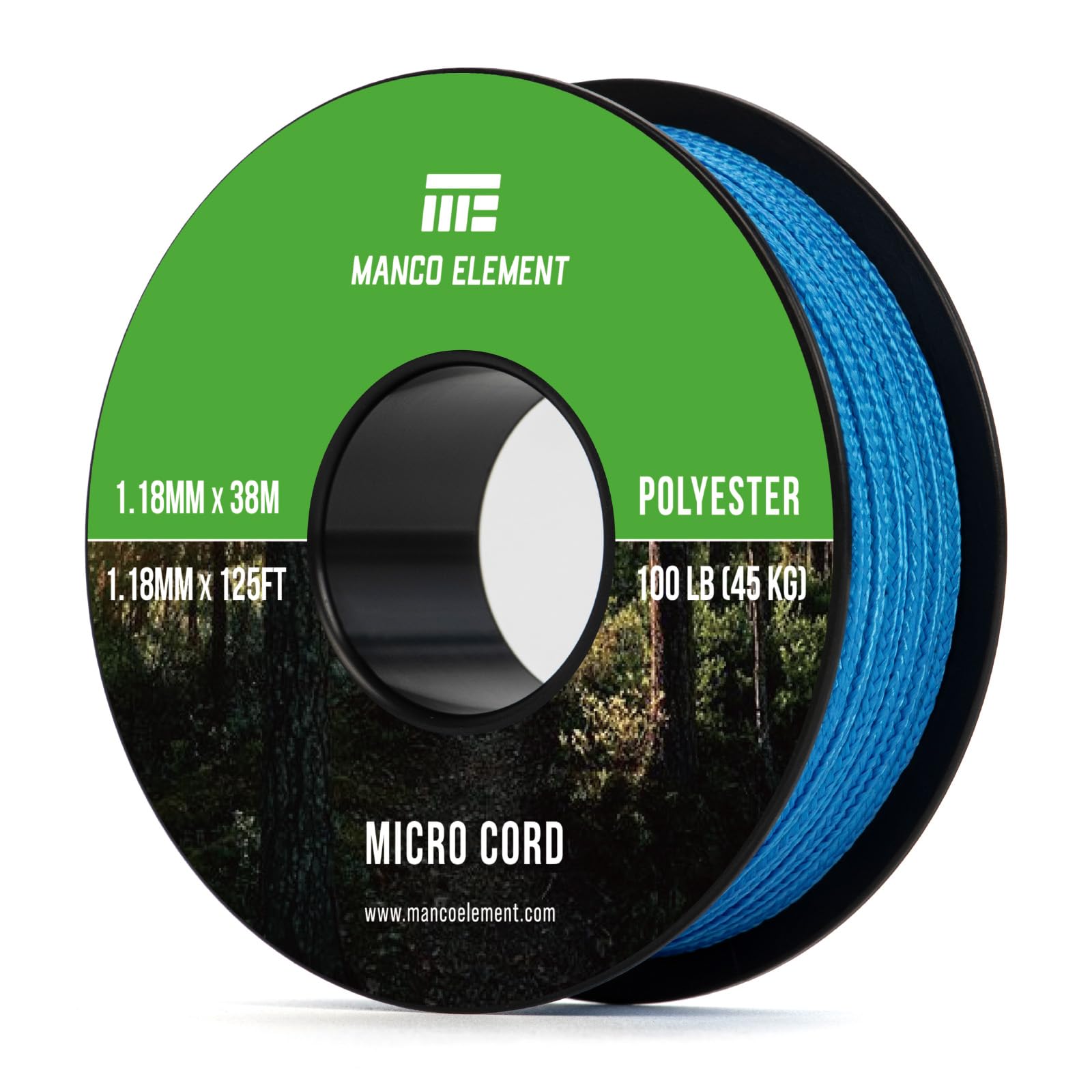 Manco Element Micro Paracord 1.18mm x 38m Micro Cord Thin Braided Rope — image 1