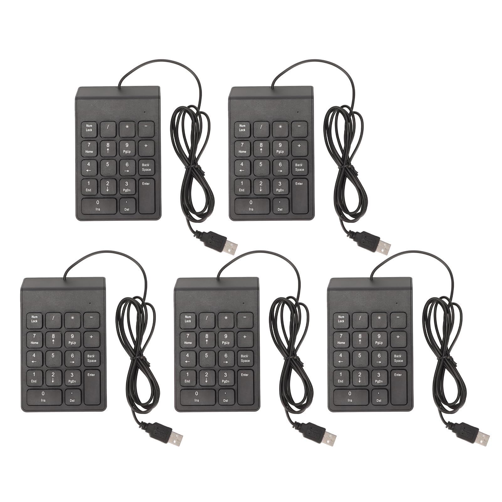 Cosiki Tastierino Numerico Cablato Mini Tastiera Ergonomica Digitazione Confortevole in Ufficio o a Casa 18 Tasti ABS (Silicone)