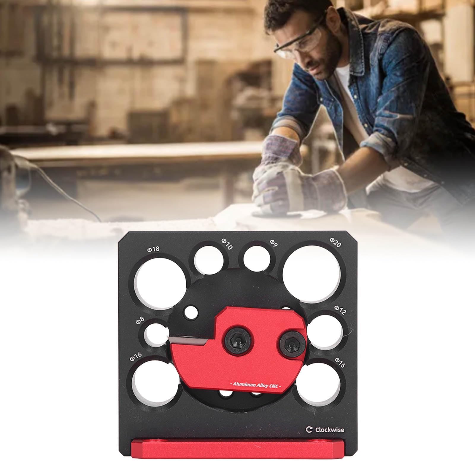 Kit di Jig per Tasselli, 8 Mm a 20 Mm Regolabile per Tasselli, Asta Tonda per Tasselli per Fresatura Elettrica Durevole, Taglierina per Tasselli per Aste di Legno, Bastoncini