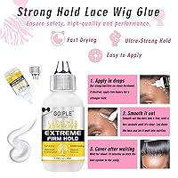 Vista 4 de Pegamento de peluca para pelucas de encaje frontal, pegamento de encaje para peluca, pegamento de encaje de sujeción fuerte para peluca de encaje