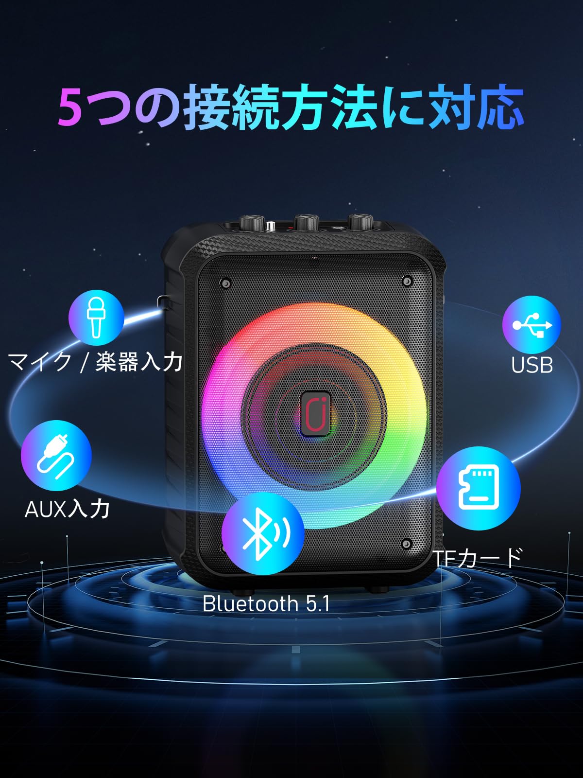 Amazon | JYX カラオケマシン ポータブルBluetoothスピーカー