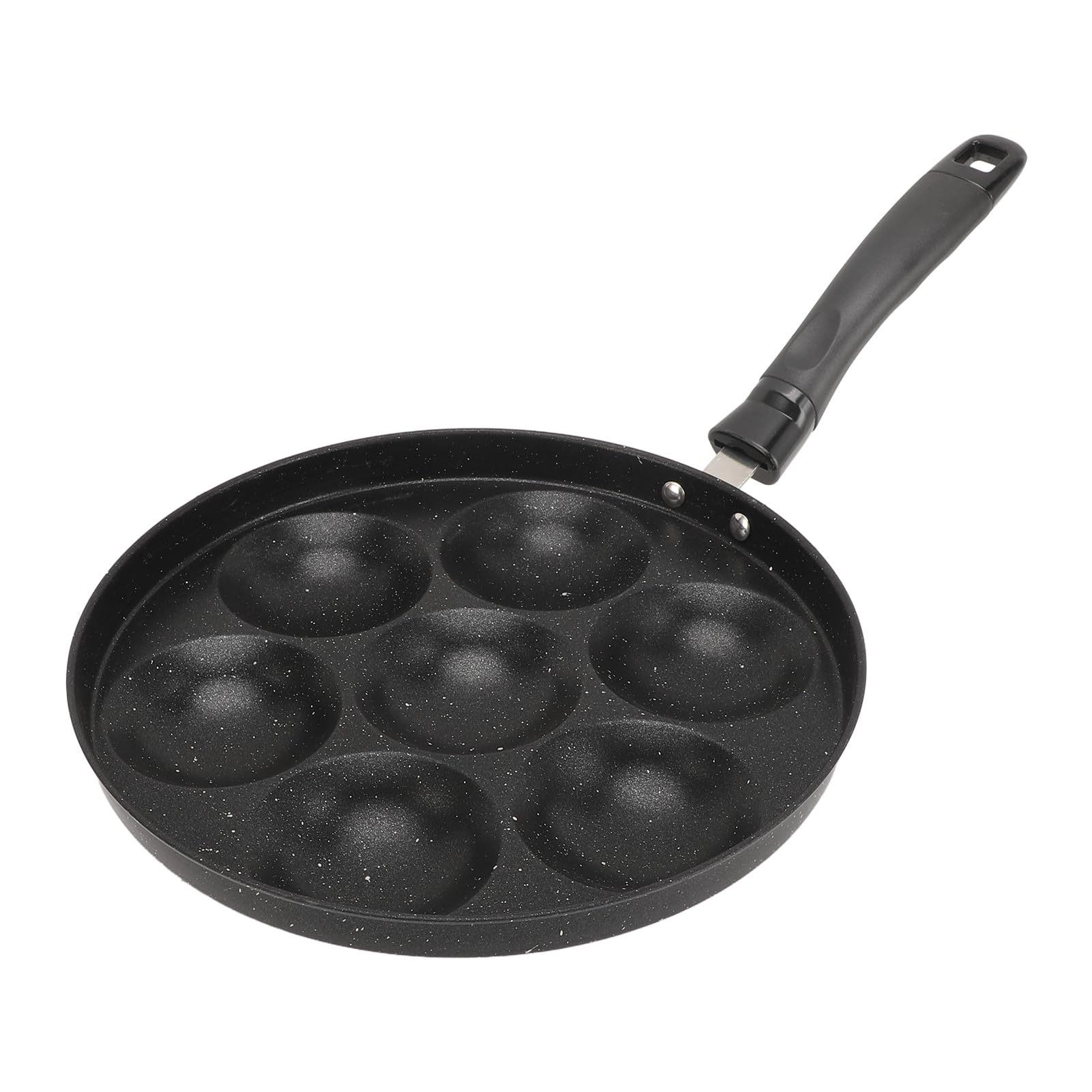 Poêle à omelettes antiadhésive en acier avec 7 cavités pour œufs frits