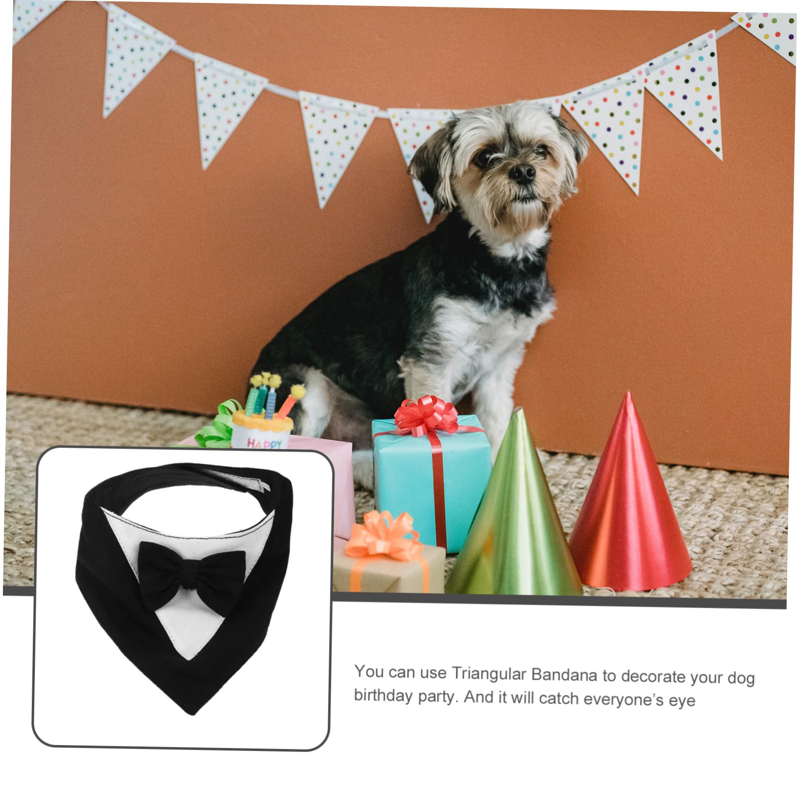 INOOMP 5stücke Hundebandana Für Welpen Verstellbare Polyester-halsbinde Mit Triangular-Design Accessoire Für Hundeburger Und Festliche Anlässe Waschbar Und Pflegeleicht