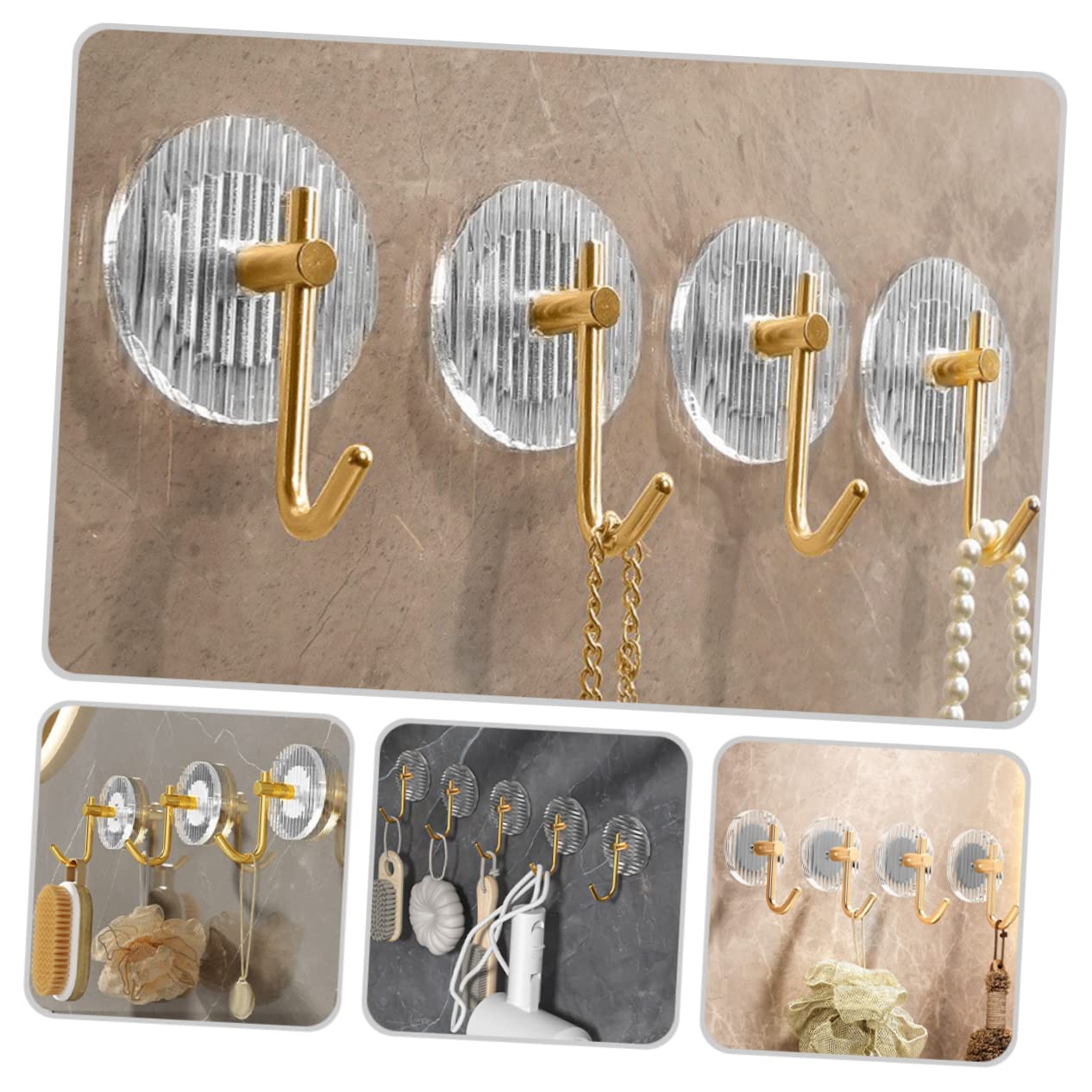 Alipis 15 Piezas Gancho Adhesivo Acrílico Perchas De Ropa Colgador De Llaves De Plástico Divertidos Ganchos Para Toallas Accesorios De Baño Ordenador Personal Niño Gorra De Viaje Único