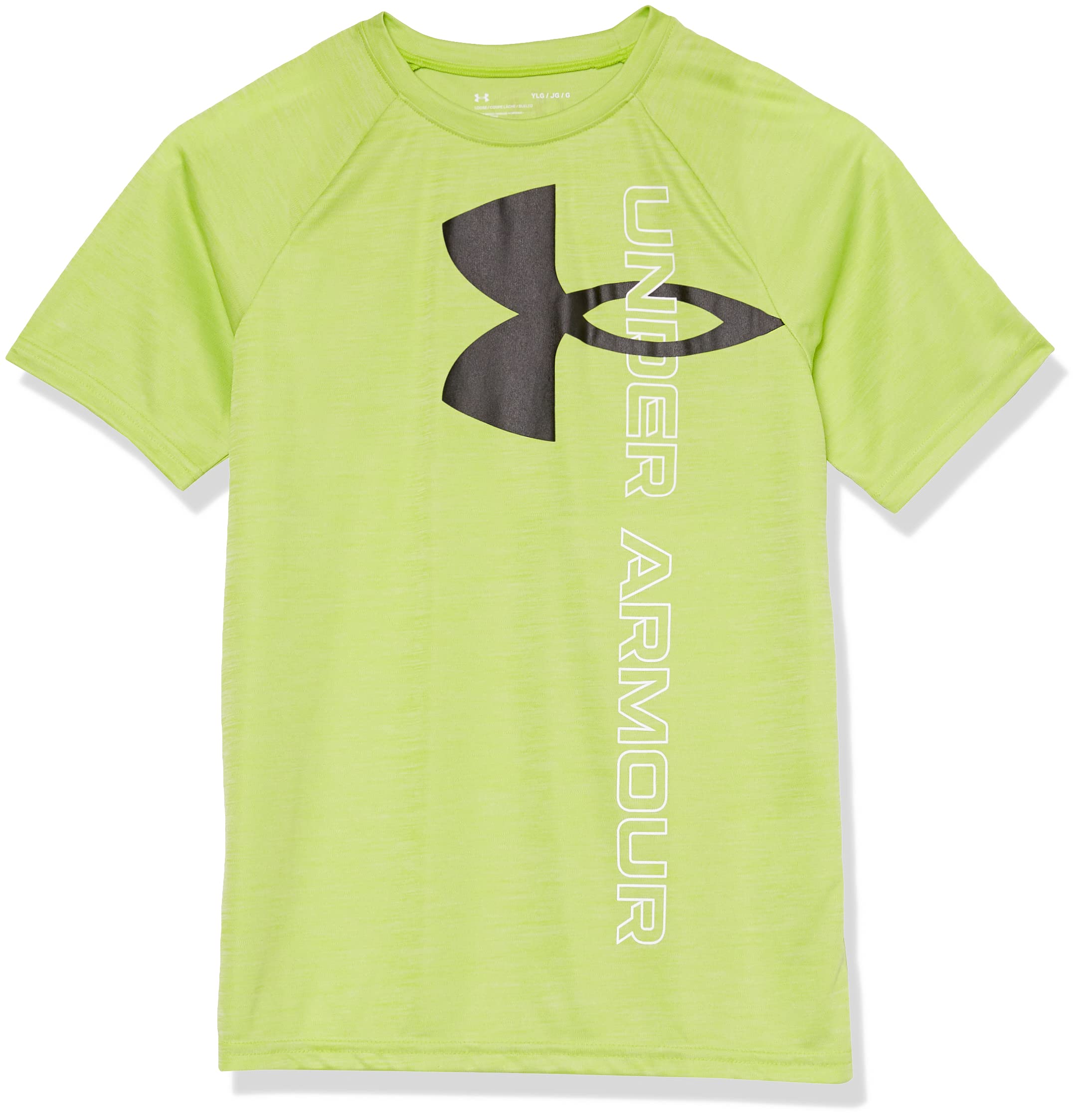Under Armour boys Tech Split Logo Hybrid Short Sleeve T-shirt Long Sleeve