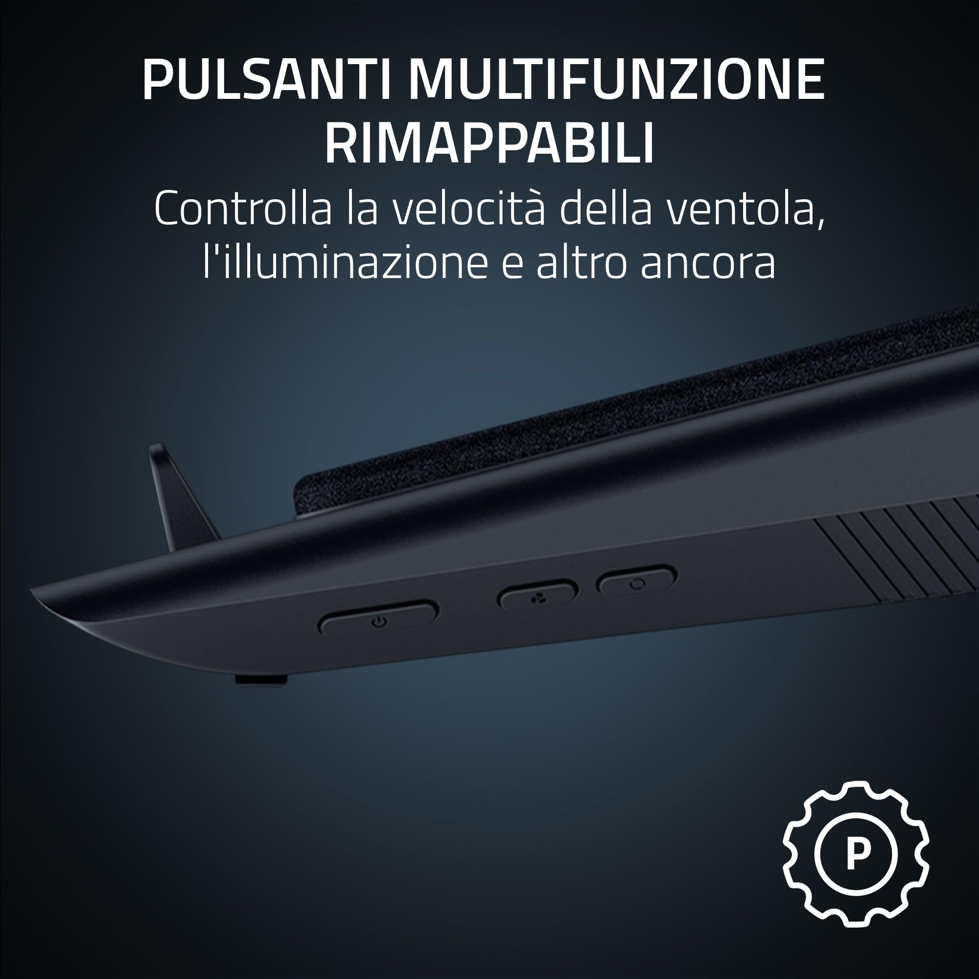 Razer Laptop Cooling Pad 14'-18' Intelligente a Pressione Ermetica Nero