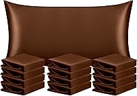 Vista 117 de NTBAY - Fundas de almohada de satén para cabello y piel, fundas de almohada sedosas de lujo con cierre de sobre.