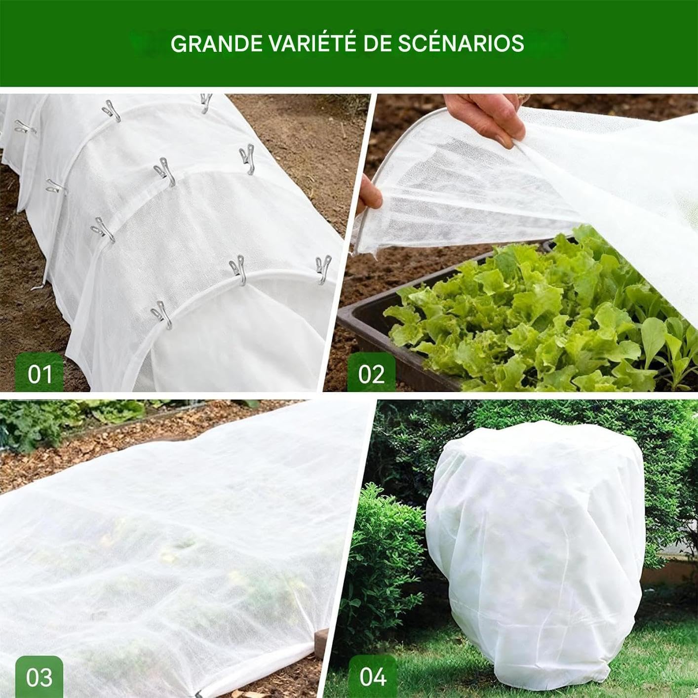 Protection Hivernale des Contre le Gel Couvre-Arbre Flottant