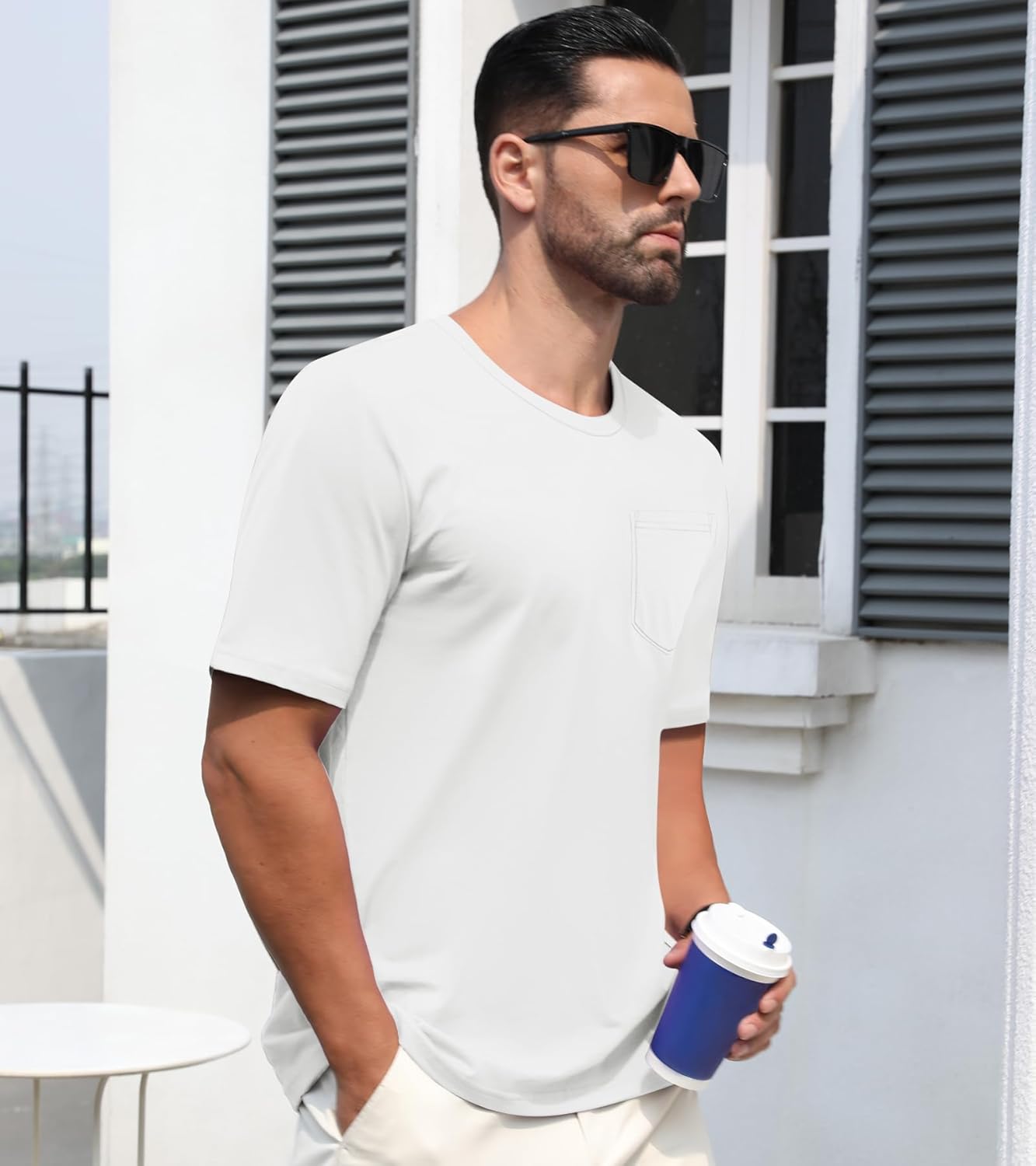 EKLENTSON Men's Cotton Pocket T-Shirts Short Sleeve Summer Tee Shirts Crew Neck Lightweight Basic Tees Casual Plain Tops - Image 3