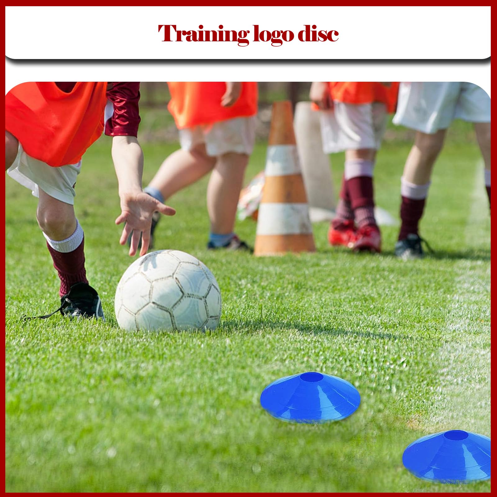 ANROI 40er Set Mini-Trainingshütchen für Fußball, Basketball, Training & Übungen - Rot & Blau