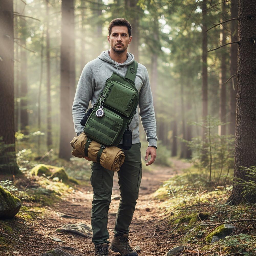 Carquois Dorsal Multifonctionnel Léger pour Le Tir À l'arc, À Double Usage, Pliable Compact, avec Poche De Suspension Système Molle.