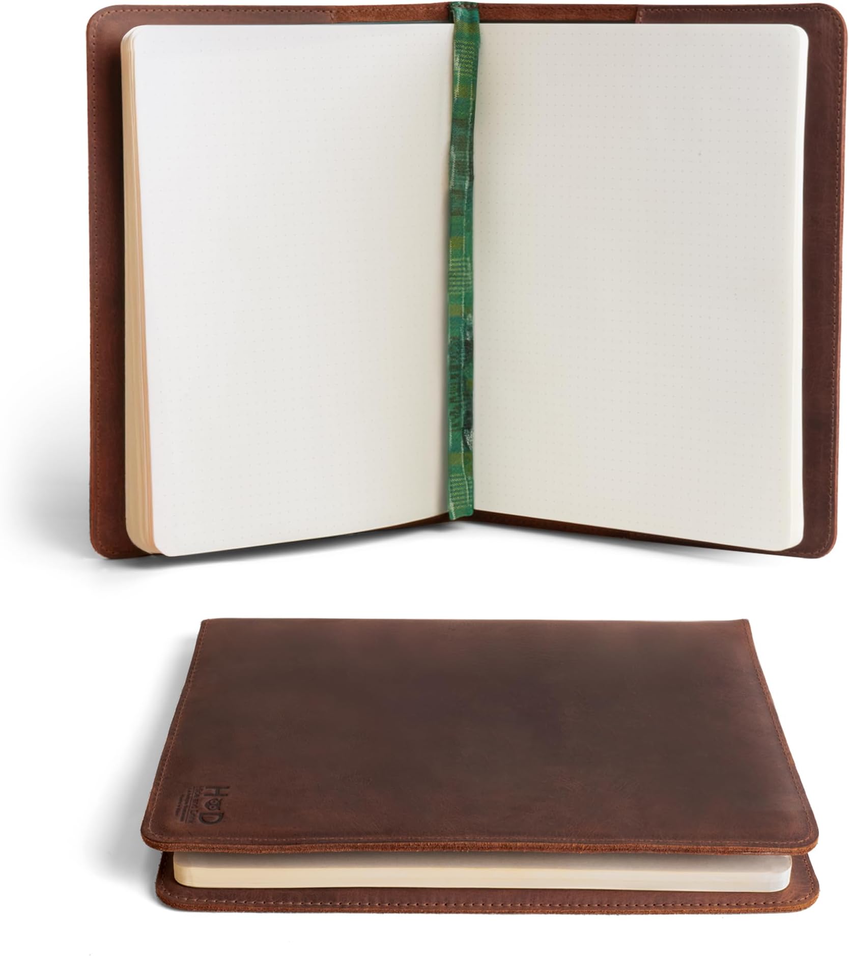 Hide & Drink, Journal Cover Compatible with Moleskine XL (7.5 x 9.75 in) with Strap, Refillable Case, Personal Planner, Full Grain Leather, Handmade Office & Work Essentials (Bourbon Brown)