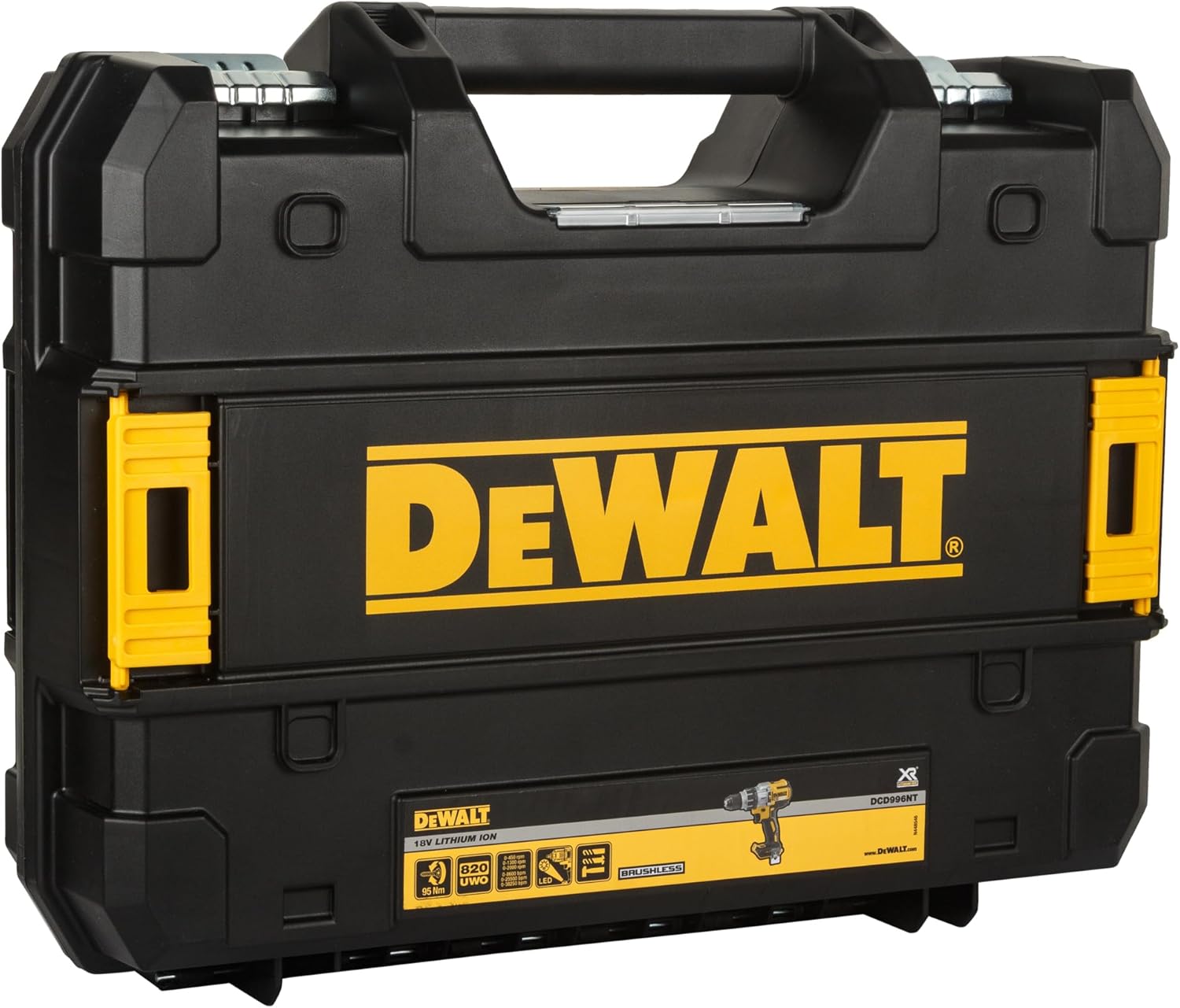 DEWALT DCD996NT XR Brushless Combi Drill with auxiliary handle attached