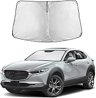 Vista 290 de EcoNour Parasol para parabrisas de camiones con bolsillo de almacenamiento Parasol reflectante de material 240T para protección contra rayos UV