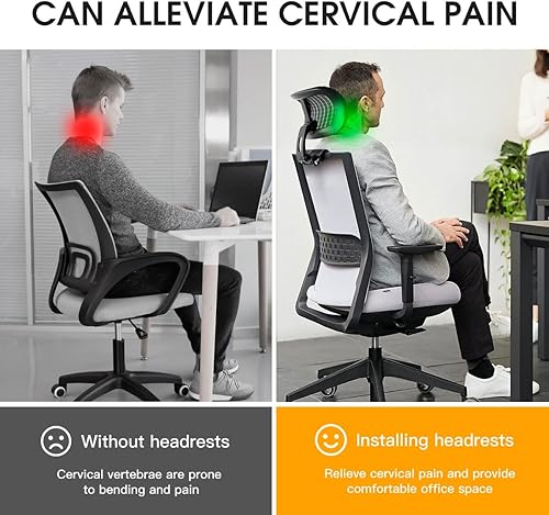 Miniatura 3 de El reposacabezas de la silla de oficina universal puede ajustar la altura, inclinación y distancia entre la parte delantera y trasera. el