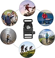 Vista 7 de Jexine 50 clips de hebilla de brújula de plástico paracord hebillas accesorios para camping, viajes, supervivencia de emergencia