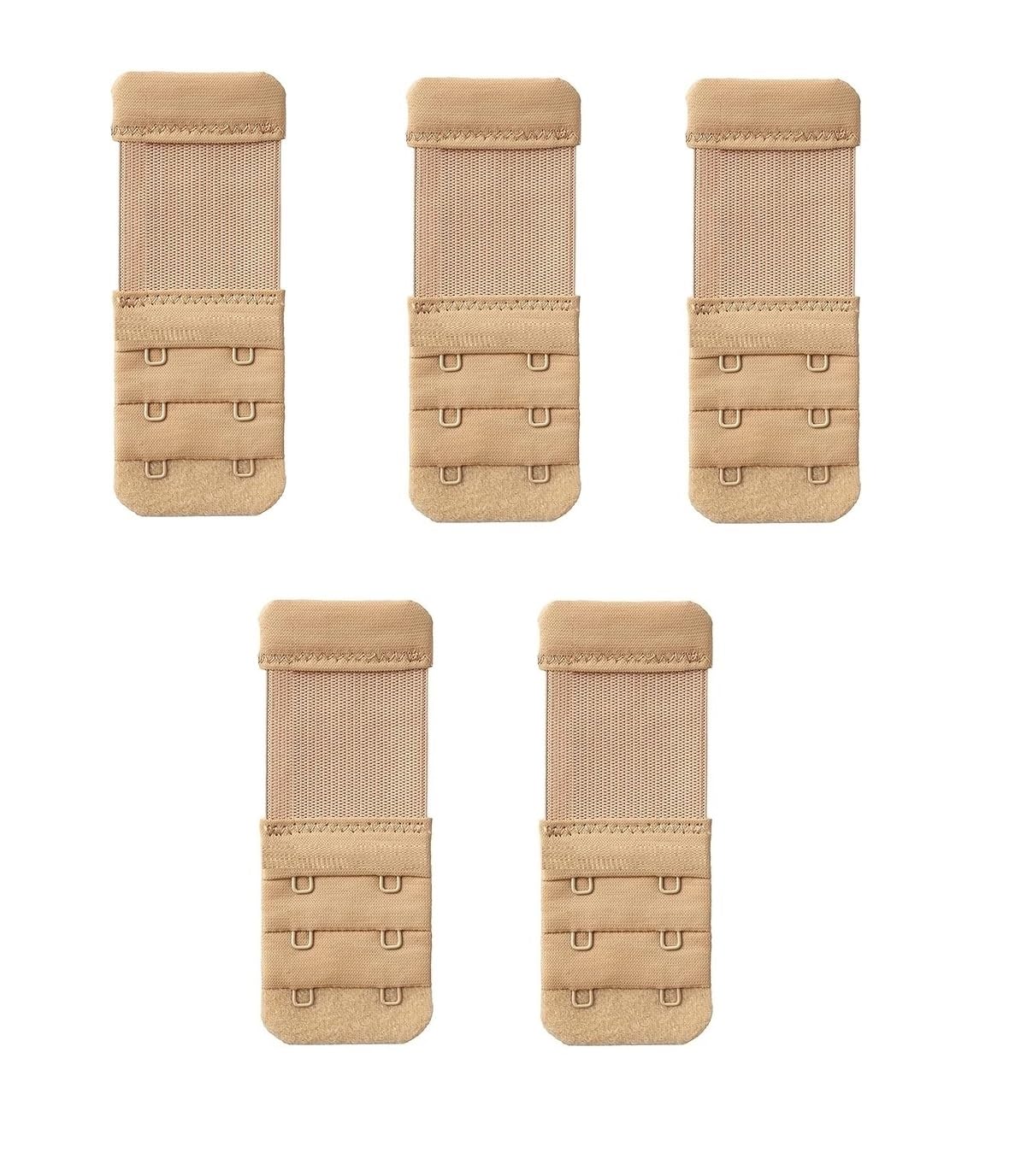 Bra Hook Extender-2 Hook - 3 Eye (with Extra Elastic) Save Your Bra Increase Band Length-Bra Extender Hook For Wmen & Girls (5 Pieces Skin Color)-image-45
