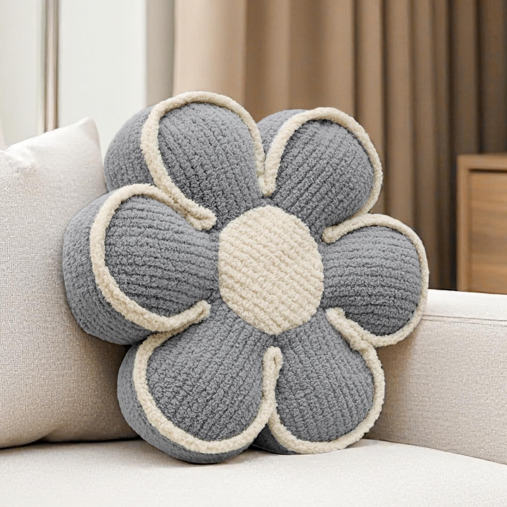 Aryan Flower Cushion, Floor Seat Cushions Decorative Throw Pillows
