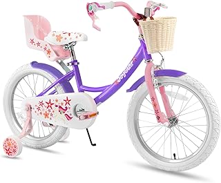 JOYSTAR Unicorn Kids Bike for Girls Ages 2-9 Years Old, 12 14 16 18 Inch Kids Bike with Training Wheels, Doll Seat, Stream...