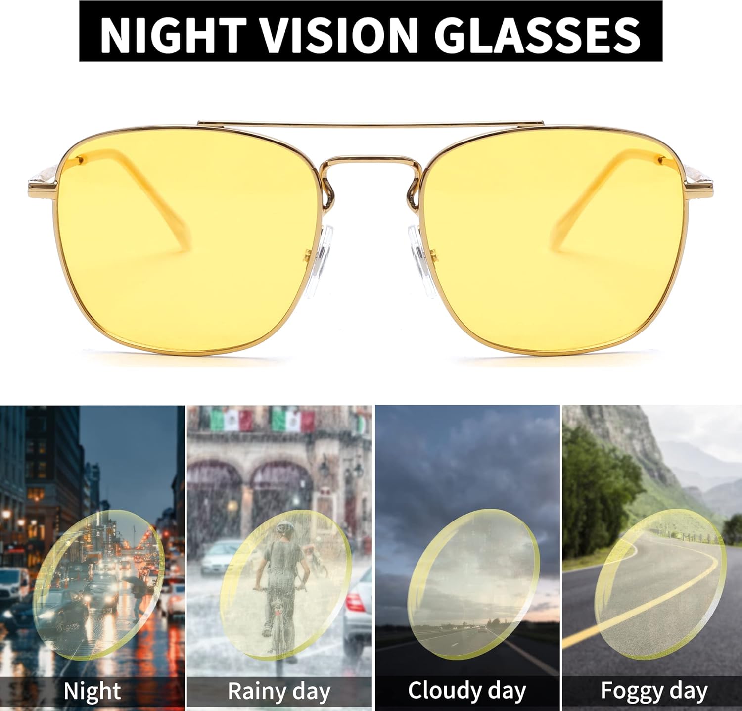 JIM HALO Retro Square Aviator Sunglasses Premium Glass Lens Flat Metal Eyewear Men Women - Image 2