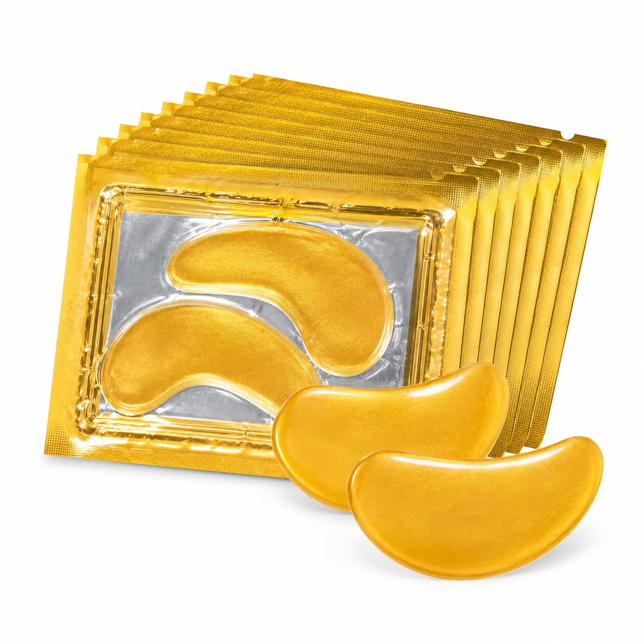 24K Gold Collagen Eye Mask Patches Pack of 50 – Under Eye Pads for Dark Circles, Puffiness, Anti Aging Wrinkle Care, Hydrating Eye Gel Mask, Skin Brightening Eye Treatment for Men & Women (50)-image-49