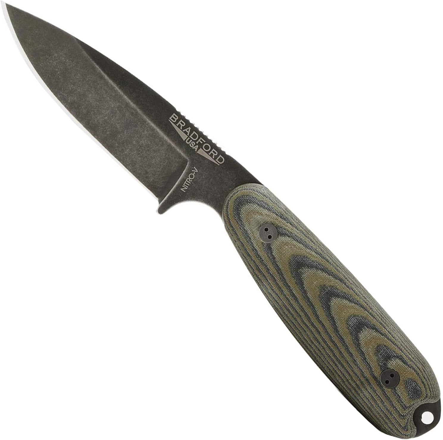 Drop + Bradford Guardian 3.5 Fixed Blade Knife with Leather Sheath