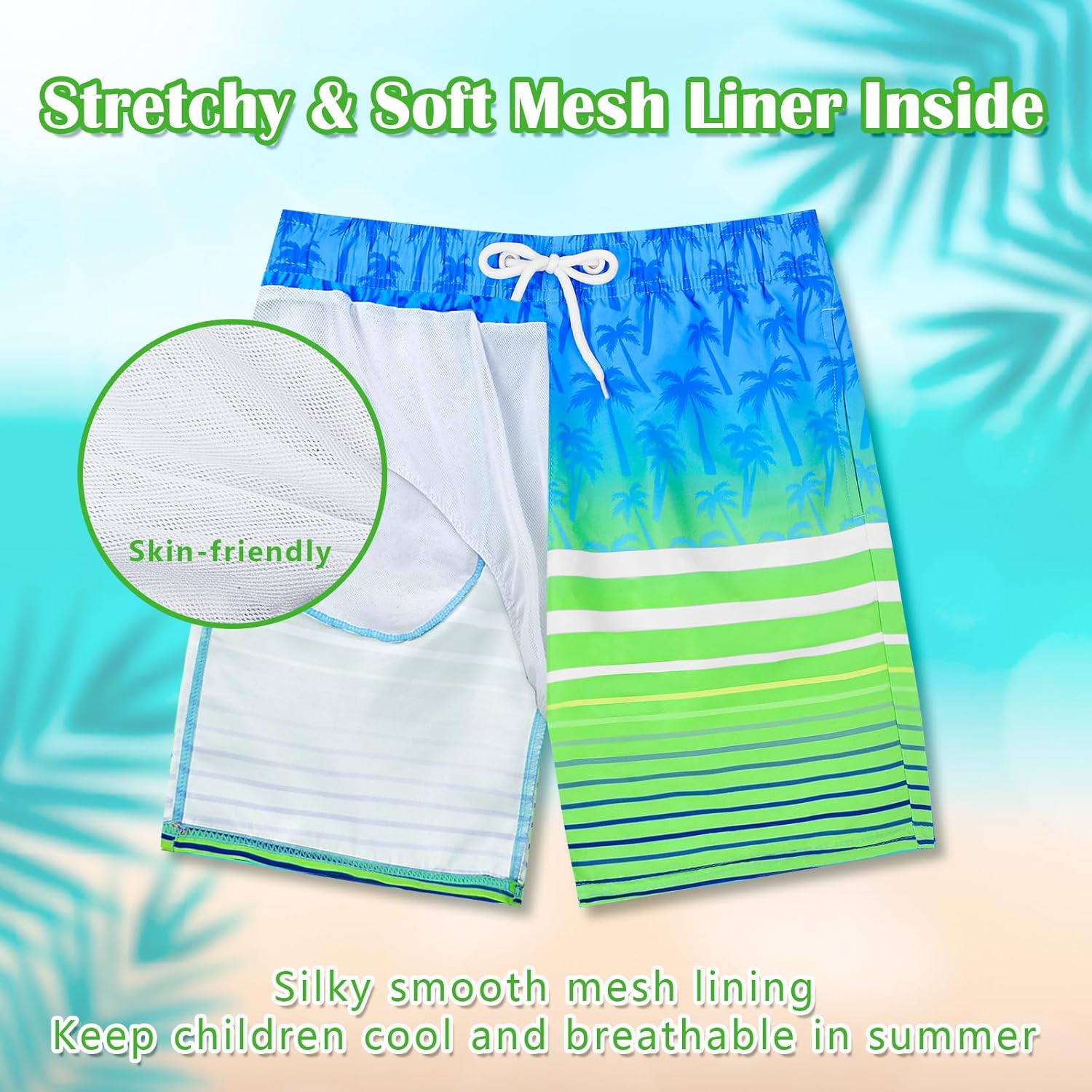 OlyPegic Boys Swim Trunks Bathing Suit Boys Swimsuit Swim Shorts Swimwear Quick Dry Swim Trunks Kids Beach Board Shorts - Image 6