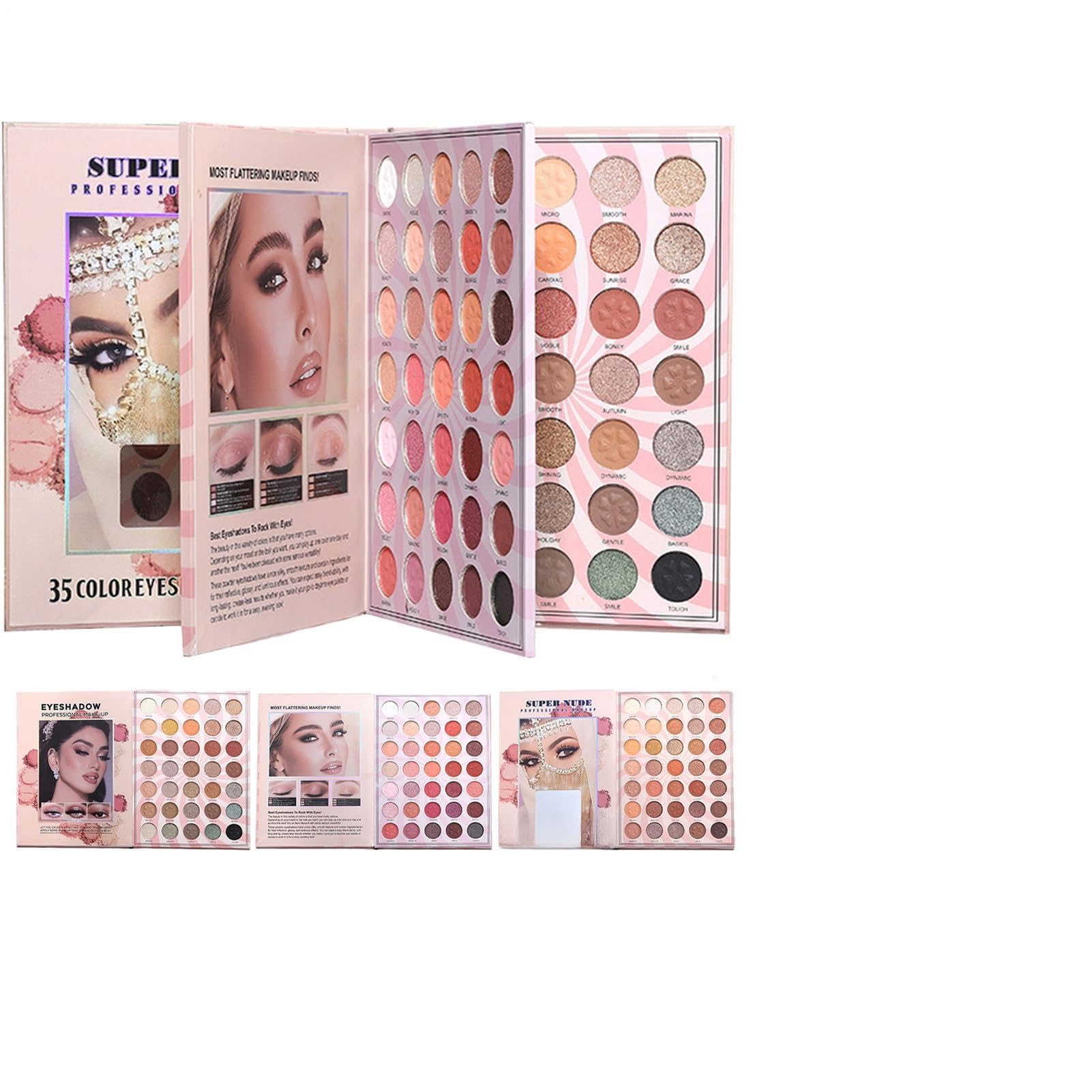 Palette Di Ombretti 105 Colori Vivacizzanti Antimigrazione | Ombretti a Forma di Libro Compatta da Viaggio Per Ragazze Adolescenti Festa Halloween Viaggio Occasioni Speciali Tutti I