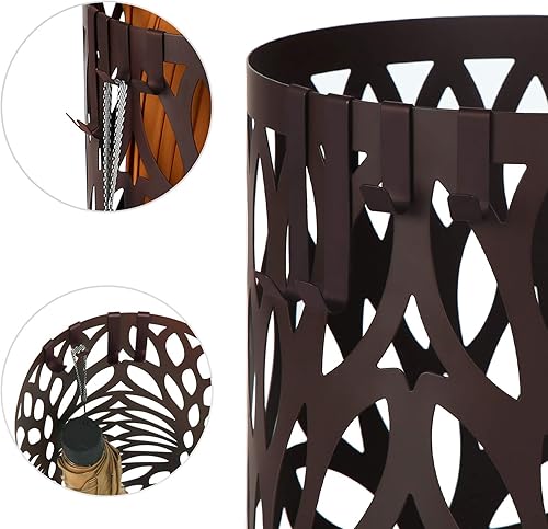 Miniatura 6 de Paragüero Songmics de pie para paraguas largos y cortos y bastones con bandeja para gotear y 2 ganchos