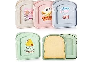 Tessco Fun Toast Shape Kids Sandwich Containers