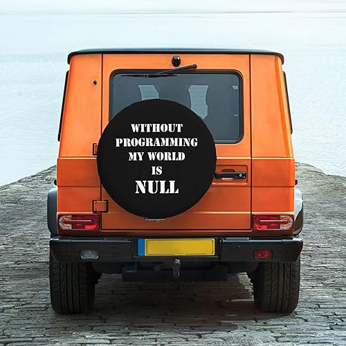 Miniatura 9 de Without Programming My World is Null Funny Tire Cover Universal Fit Spare Tire Protector for Truck, SUV, Trailer, Camper, Rv