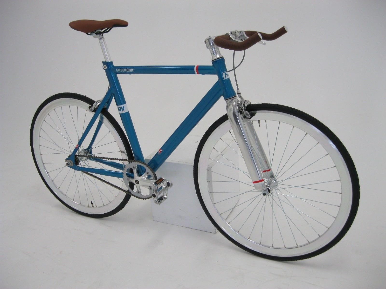 56CM Blue Hi Spec Aviation Grade Aluminium Fixed Gear Bike - Single Speed - Flip Flop Wheel- Light Weight - 9 KG