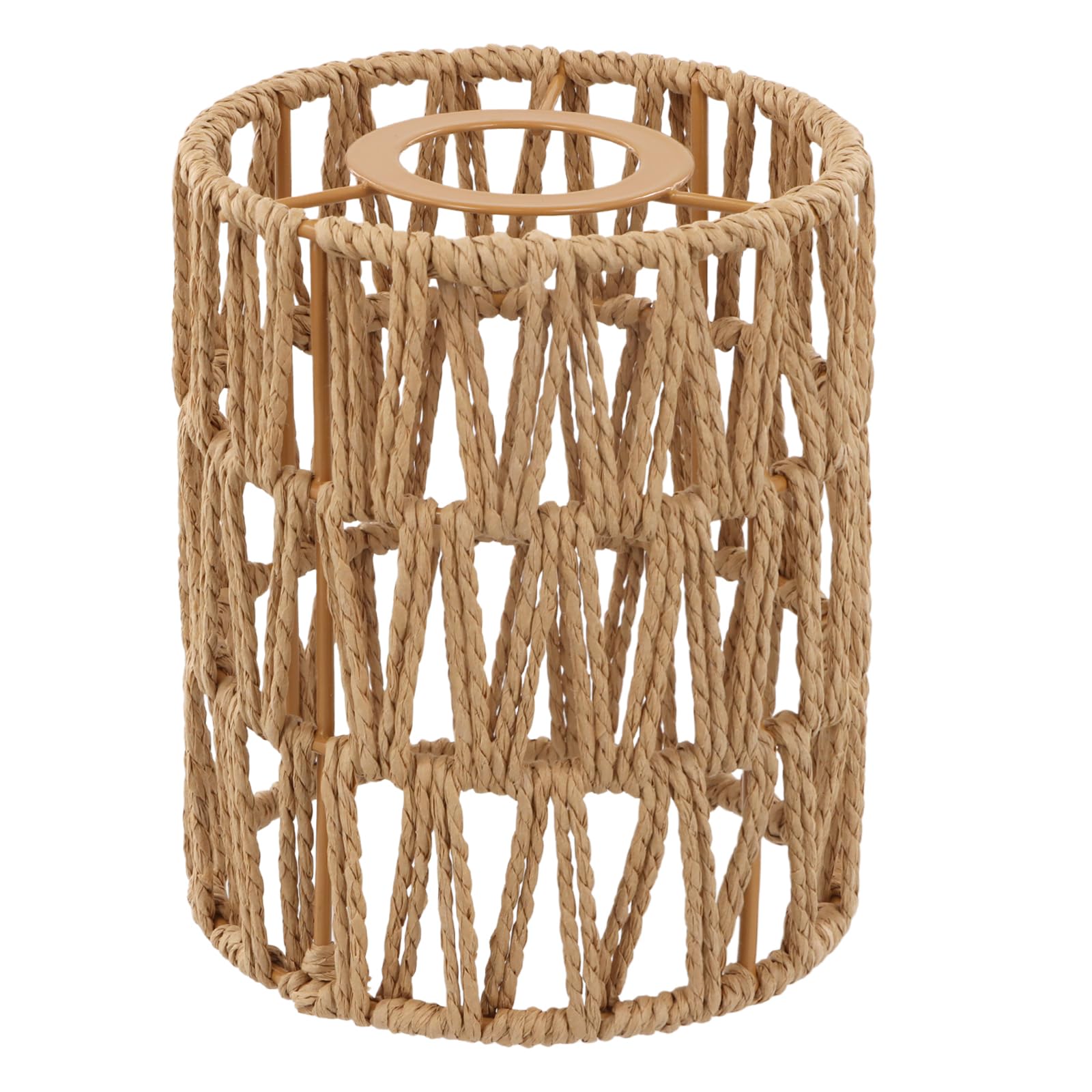 Pantalla de Ratán Natural, Diseño Bohemio, Lámpara Colgante y de Pie, Mimbre, Farolillo, Mesa, Techo, Repuesto, Diámetro